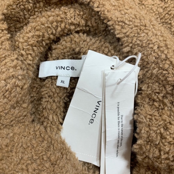 Vince Teddy Cashmere Blend Funnel Neck Sweater - Picture 2 of 9